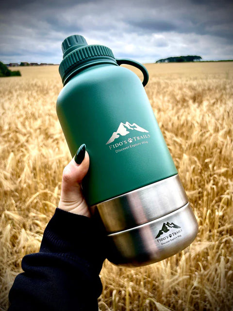 Fido's Trails 3-in-1 Water Bottle 1 Litre For Dogs & Owners