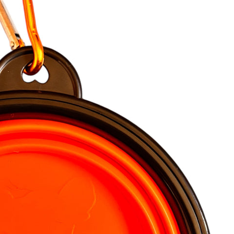 orange carry carabiner on a orange collapsible dowl