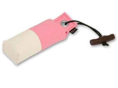 pink/cream canvas pocket dog dummy