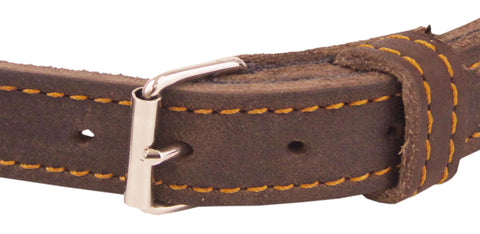 stitching on Akah leather gundog collars