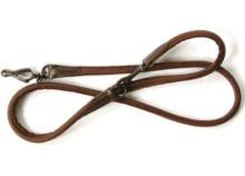 brown Akah Moose leather gundog lead