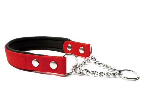 red half choke collar