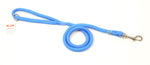 blue braided dog lead with clip and ring