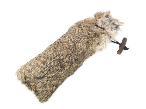 full rabbit fur dog training dummy