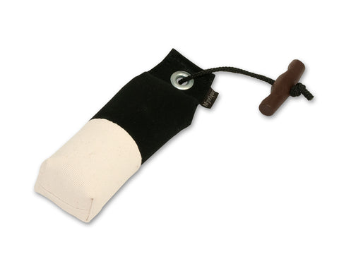 black/white canvas pocket dog dummy