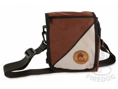 brown/white Firedog dog training bag