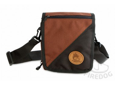 black and tan dog training bag