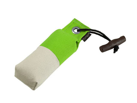 lime/cream canvas pocket dog dummy
