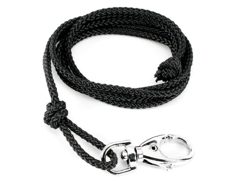 black braided lanyard