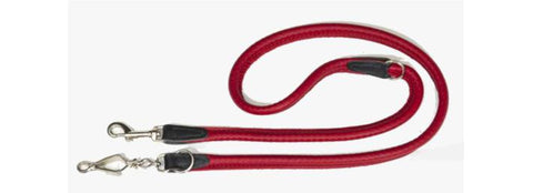 red Akah Moose leather gundog lead