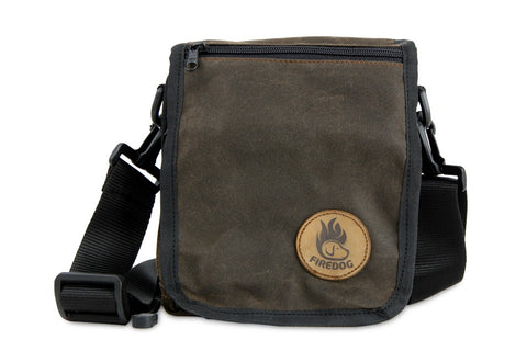 Firedog waxed cotton handbag