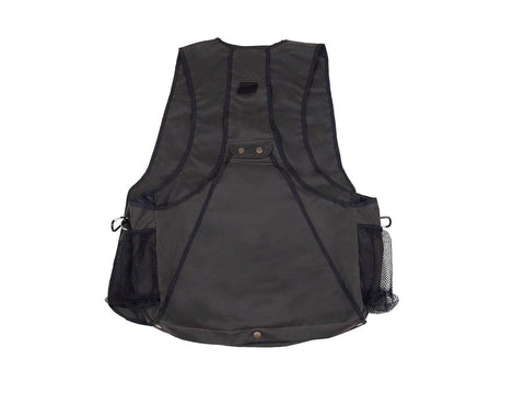 back view of the brown waxed profi vest on white background 