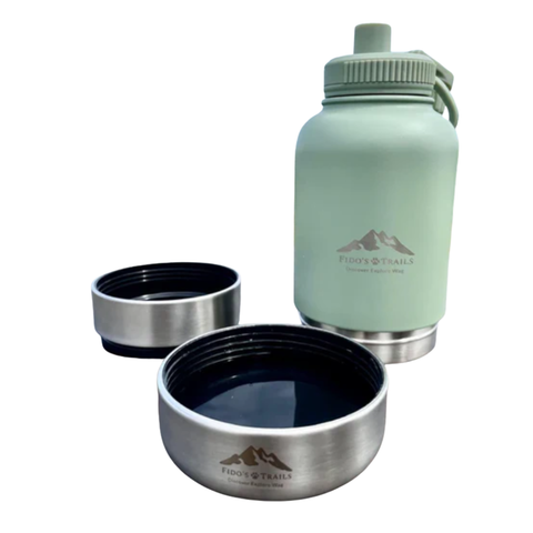 Fido's Trails 3-in-1 Water Bottle 1 Litre For Dogs & Owners