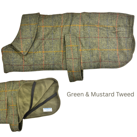 Soft Tweed Fleece Lined Collared Dog Coat - End of Line