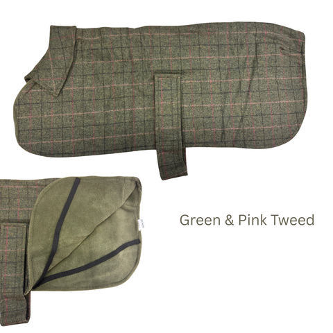 Soft Tweed Fleece Lined Collared Dog Coat - End of Line