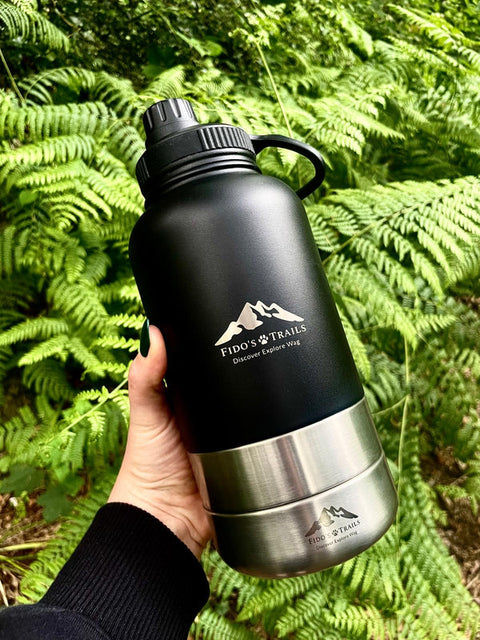 Fido's Trails 3-in-1 Water Bottle 1 Litre For Dogs & Owners