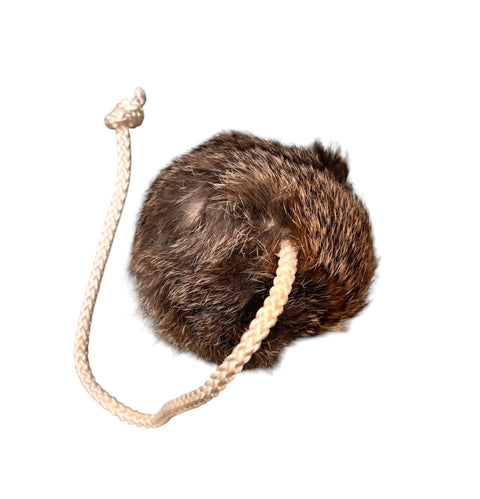 Muntjac® Fur Tennis Ball with Long Throw Rope
