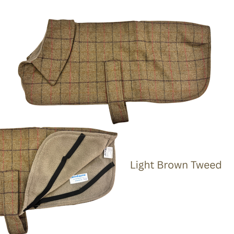 Soft Tweed Fleece Lined Collared Dog Coat - End of Line