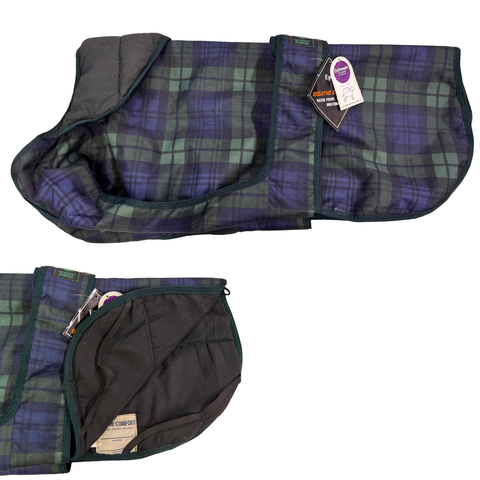 Padded Tartan Extreme Large Breed Dog Coat