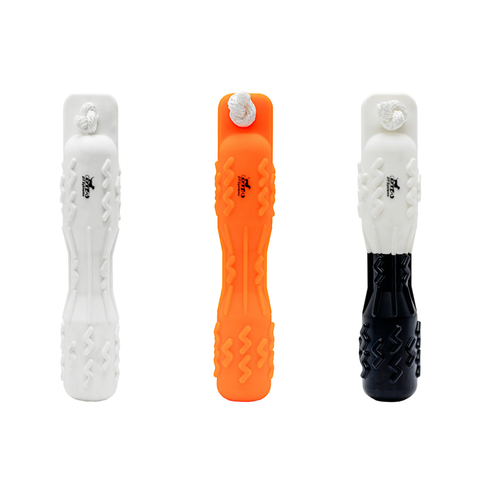 3 small dummies in white, orange and black/white