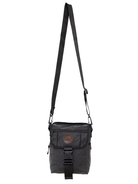 brown waxed mini deluxe bag on a white background 