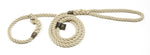 Rope Gundog Slip Lead with Leather Stopper