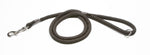 khaki braided dog lead with clip and ring