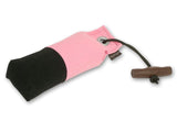 pink/black canvas pocket dog dummy