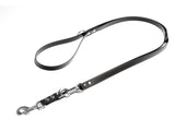 black adjustable leather leash