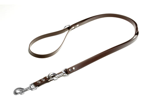 brown adjustable leather leash