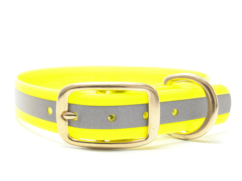 yellow reflective dog collar