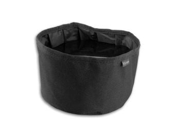 black collapsible travel dog bowl