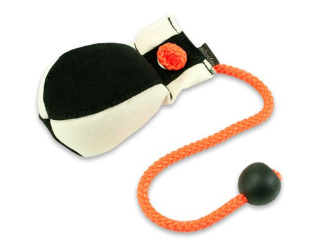 black/white Canvas dummy ball for dog training