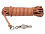 bloodhound rounded tan leather leash