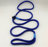 blue braided slip head collar lead