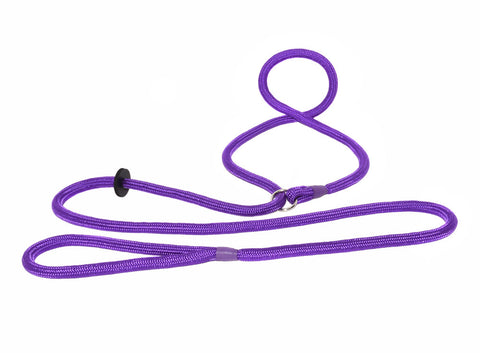purple braided slip head collar lead