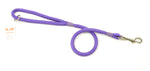 purple braided dog lead with clip and ring