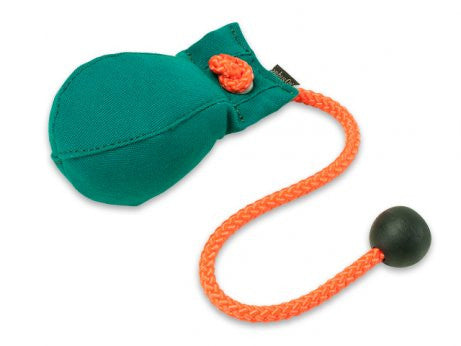 green Canvas dummy ball for dog training