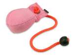pale pink Canvas dummy ball for dog training