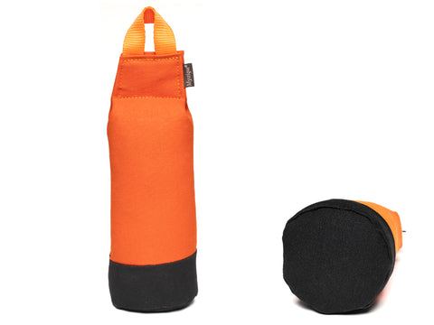 orange straight line dog training dummy