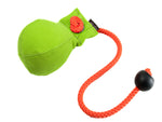 lime green Canvas dummy ball for dog training