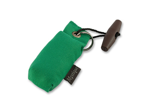 green keyring dog dummy