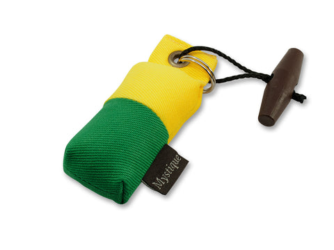 yellow/green keyring dog dummy