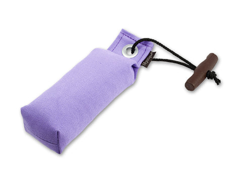 purple canvas pocket dog dummy