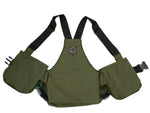 rear of green canvas Trainer dummy vest
