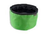 green collapsible travel dog bowl