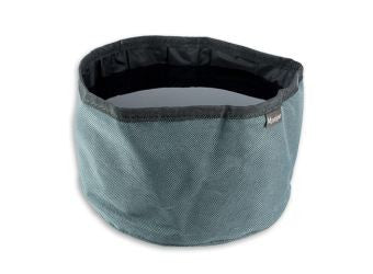 grey collapsible travel dog bowl