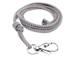 grey braided lanyard