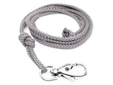 grey braided lanyard