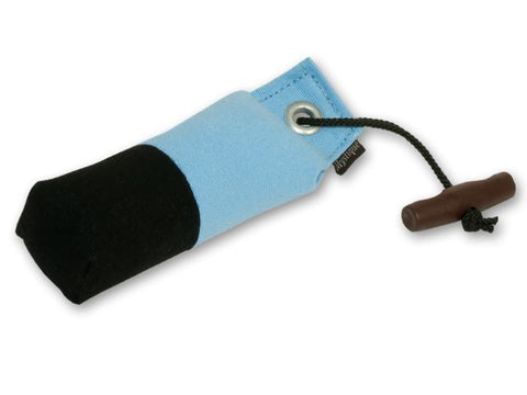 blue/black canvas pocket dog dummy